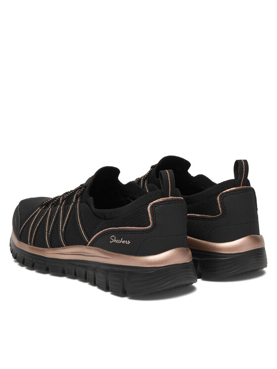 Skechers Sneakersy Skechers Graceful 100888/BKRG Čierna