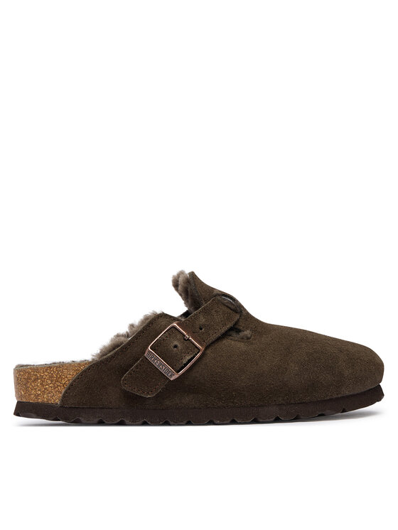 Birkenstock Шльопанці Birkenstock Boston Fur 1020529 Коричневий