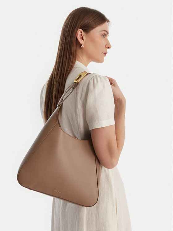 Calvin Klein Geantă Calvin Klein Hardware Adj Strap Medium Bag LV04F3402G Bej