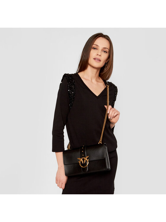 PINKO Táska Pinko Love Classic Icon Simply 6 Cl PE 21 PLTT 1P2281 Y6XT Fekete