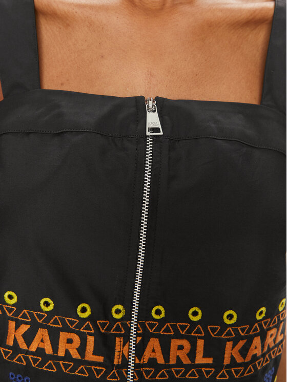 KARL LAGERFELD KARL LAGERFELD Marškinėliai 241W1611 Juoda Slim Fit
