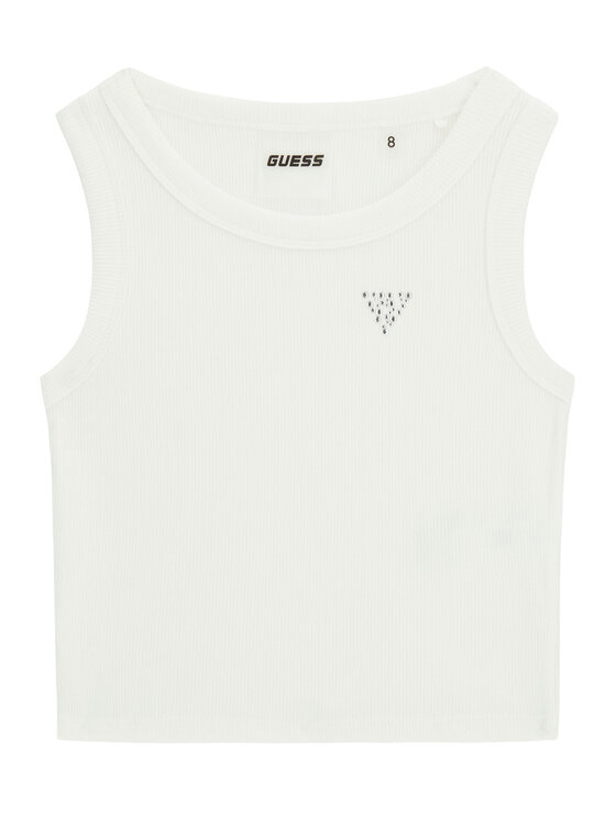 Guess Guess Top J6GI36 K8RT2 Blanco Slim Fit