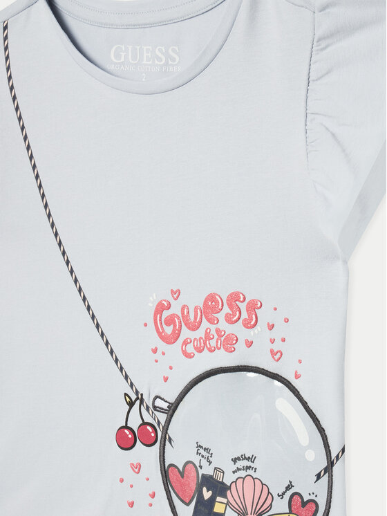 Guess Guess Camiseta K5GI05 K6YW4 Celeste Regular Fit