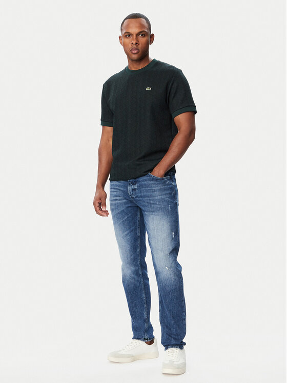 Lacoste Lacoste Camiseta TH1197 Verde oscuro Regular Fit