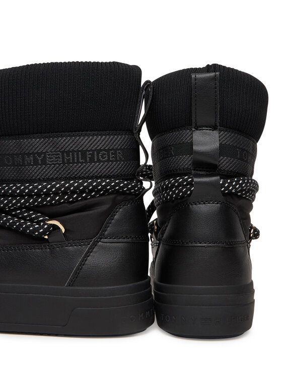 Tommy Hilfiger Μπότες Χιονιού Tommy Hilfiger Snow Boot Water Repellent FW0FW09260 Μαύρο