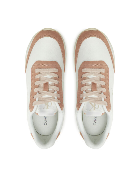 Calvin Klein Jeans Laisvalaikio batai Calvin Klein Jeans Runner Laceup Low Mix Mg YW0YW01798 Balta
