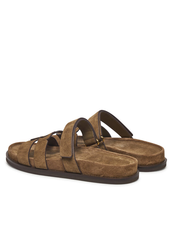 Tory Burch Шльопанці Tory Burch Ines Sport Slide 163481 Коричневий