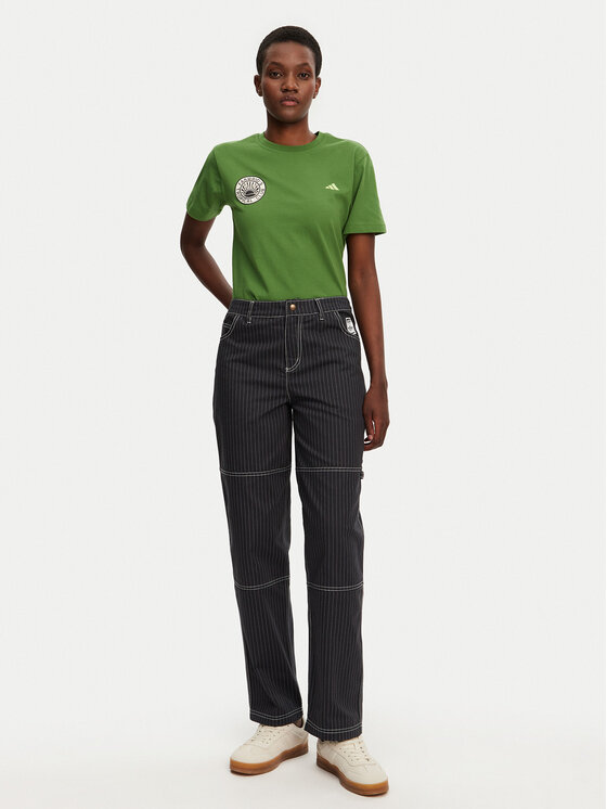 adidas adidas Футболка FARM Graphic JD6292 Зелений Regular Fit