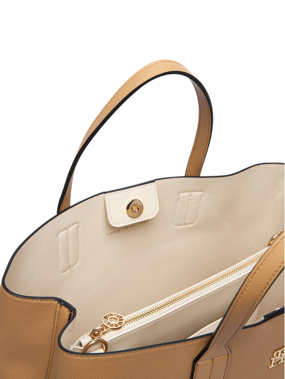 Tommy Hilfiger Torebka Tommy Hilfiger Th Icon Satchel AW0AW18723 Beżowy