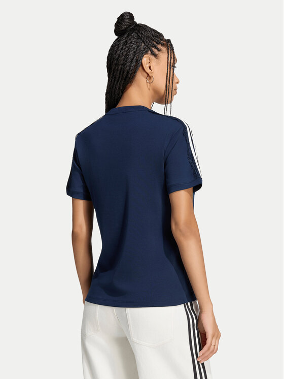 adidas adidas Póló Lace 3 Stripes LG4264 Sötétkék Regular Fit