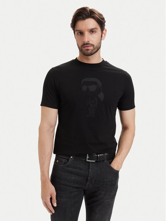 KARL LAGERFELD KARL LAGERFELD Camiseta 755040 563225 Negro Regular Fit