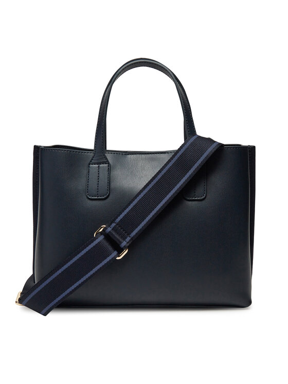 Tommy Hilfiger Geantă Tommy Hilfiger Th Distinct Mini Tote AW0AW17192 Bleumarin