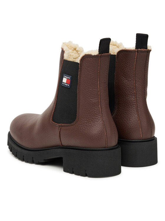 Tommy Jeans Sztyblety Tommy Jeans Tjw Chelsea Boot Wl EN0EN02826 Brązowy