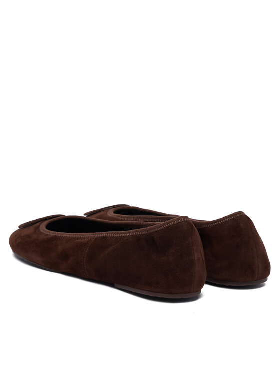 Tory Burch Балетки Tory Burch Reva Travel Ballet 177247 Коричневий
