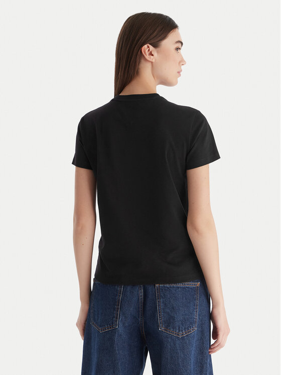 Tommy Jeans Tommy Jeans Camiseta Party Flag DW0DW21965 Negro Regular Fit