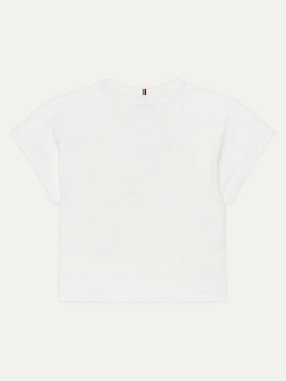 Tommy Hilfiger Tommy Hilfiger Majica KG0KG08525 D Bela Regular Fit