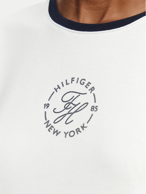 Tommy Hilfiger Tommy Hilfiger Camiseta Th Roundal WW0WW50032 Blanco Regular Fit