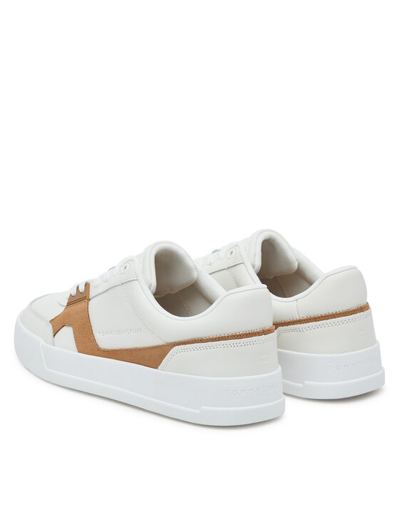 Tommy Hilfiger Sneakersy Tommy Hilfiger Th Court Craft FM0FM05551 Écru
