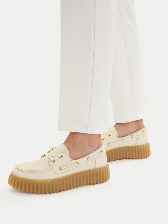 Clarks Туфлі Clarks Torhill Boat 26186302 Écru
