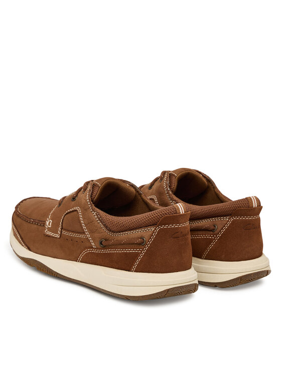 Clarks Туфлі Clarks Sailview Lace 26176971 Коричневий