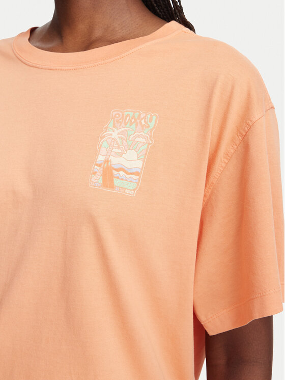 Roxy Roxy Camiseta Enzyme Wash ERJZT05966 Naranja Oversize