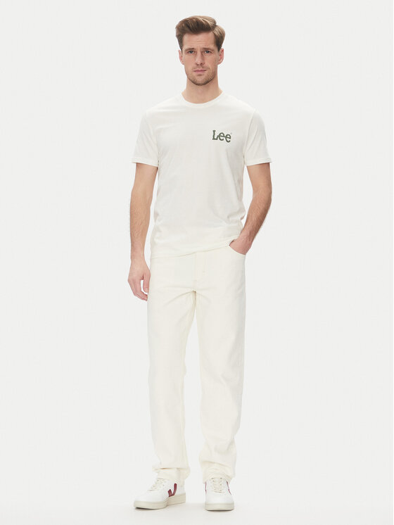 Lee Lee Camiseta Medium Wobbly 112364535 Blanco Regular Fit