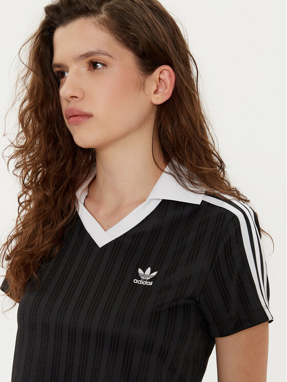 adidas adidas Camiseta adicolor Football Jacquard JD2606 Negro Slim Fit