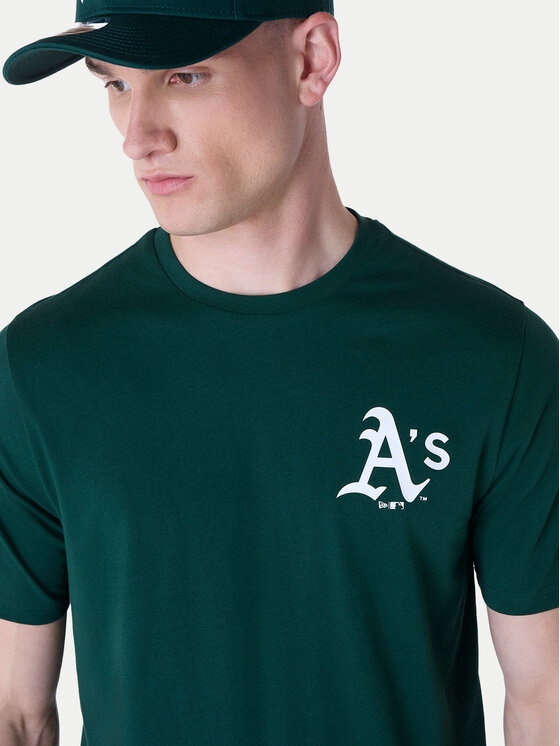 New Era New Era Футболка Oakland Athletics MLB Pennant Graphic 60596214 Зелений Regular Fit