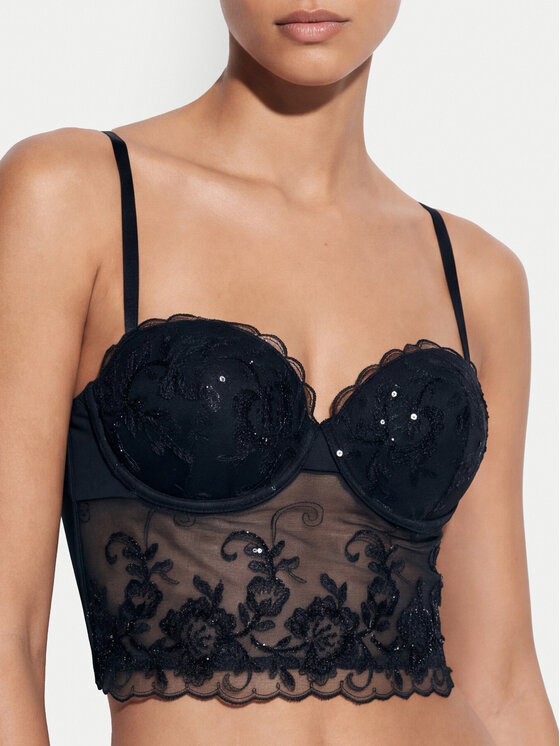 Guess Guess Sujetador con aros O6BM19 K7273 Negro