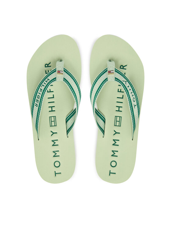 Tommy Hilfiger Japonke Tommy Hilfiger Th Webbing Summer Sandal FW0FW09193 Zelena