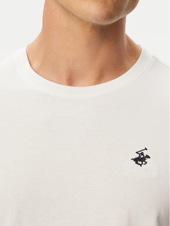 Beverly Hills Polo Club Beverly Hills Polo Club Majica P-SS26M-TS41740 Bela Regular Fit