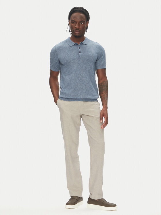Lindbergh Lindbergh Pólóing 30-800159 Kék Slim Fit