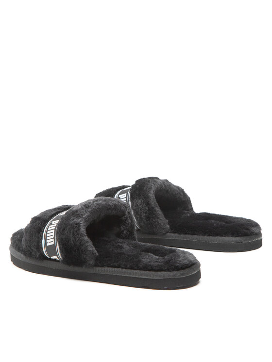 Puma Bačkory Puma Fluff 384937 01 Černá