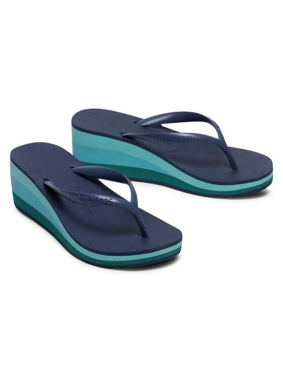 Havaianas Japonke Havaianas High Fashion Wedge Flip Flops 41275370089 Mornarsko modra