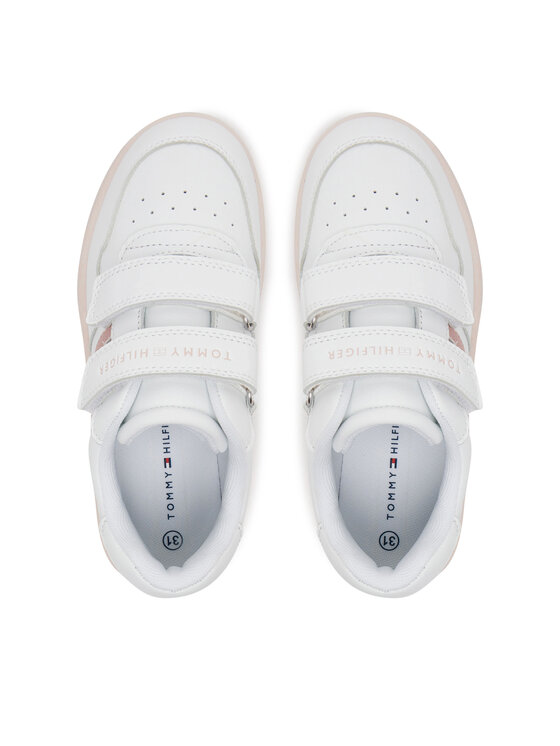 Tommy Hilfiger Sneakers Tommy Hilfiger Flag Low Cut Velcro Sneaker T1A9-33730-1439 S Alb