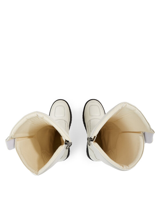 Tommy Jeans Kozačky Tommy Jeans Tjw Long Shaft Biker Boot EN0EN02376 Bílá