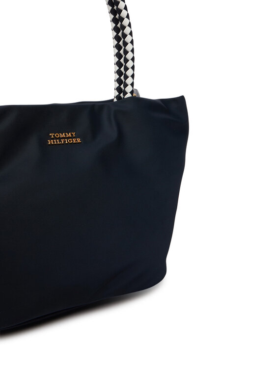 Tommy Hilfiger Soma Tommy Hilfiger Th Marina Bucket Nylon AW0AW18831 Tumši zils