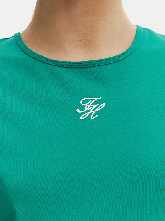 Tommy Hilfiger Tommy Hilfiger Camiseta WW0WW48710 Verde Slim Fit