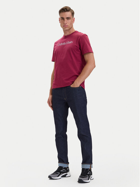 Calvin Klein Calvin Klein Camiseta 30s Logo Graphic LV04LH800G Rosa oscuro Regular Fit