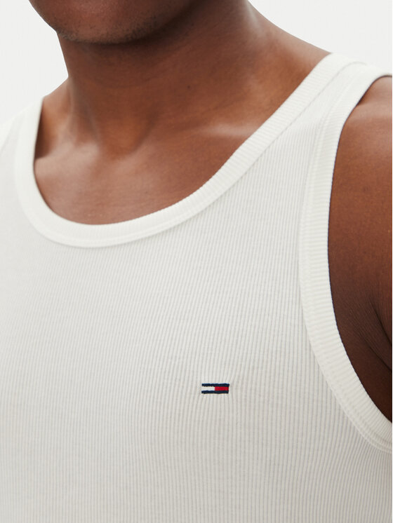 Tommy Jeans Tommy Jeans Camiseta sin mangas Classic Flag DM0DM21927 Blanco Slim Fit