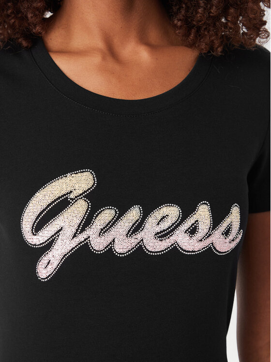 Guess Guess Camiseta W6YI56 K5028 Negro Slim Fit
