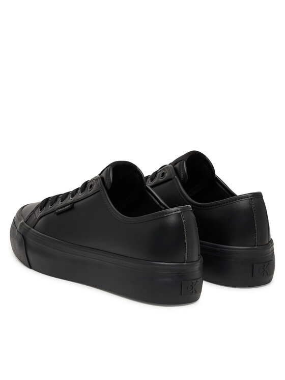 Calvin Klein Superge Calvin Klein Vulc Flatf Lace Up Lth YW0YW01932 Črna