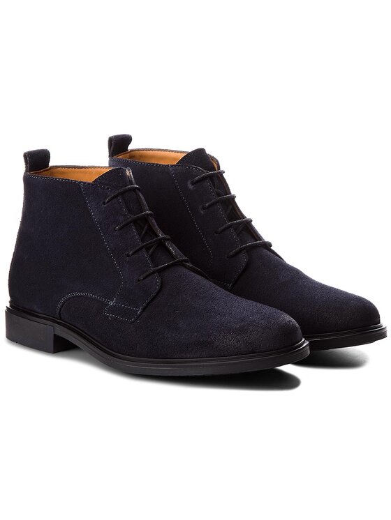 Tommy Hilfiger Trzewiki Tommy Hilfiger Color Block Heel Suede Boot FM0FM01805 Granatowy