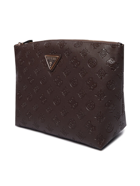 Guess Geantă pentru cosmetice Guess Lenwood Travel TWDP21 02965 Maro