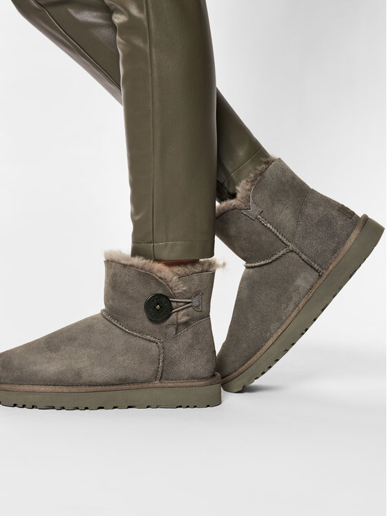 Ugg Снігоходи Ugg W Mini Bailey Button II 1016422 Сірий