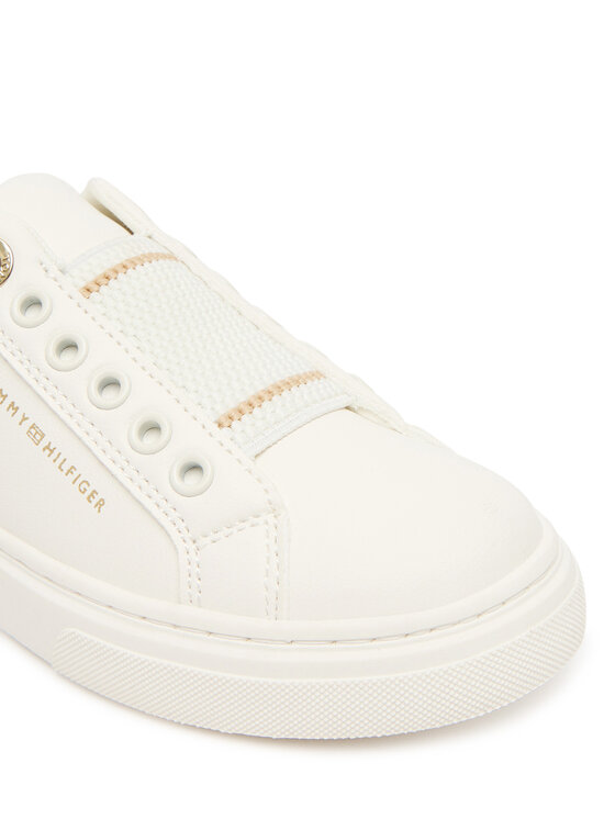 Tommy Hilfiger Sneakersy Tommy Hilfiger Low Cut Sneaker T3A9-33983-1355 S Biela