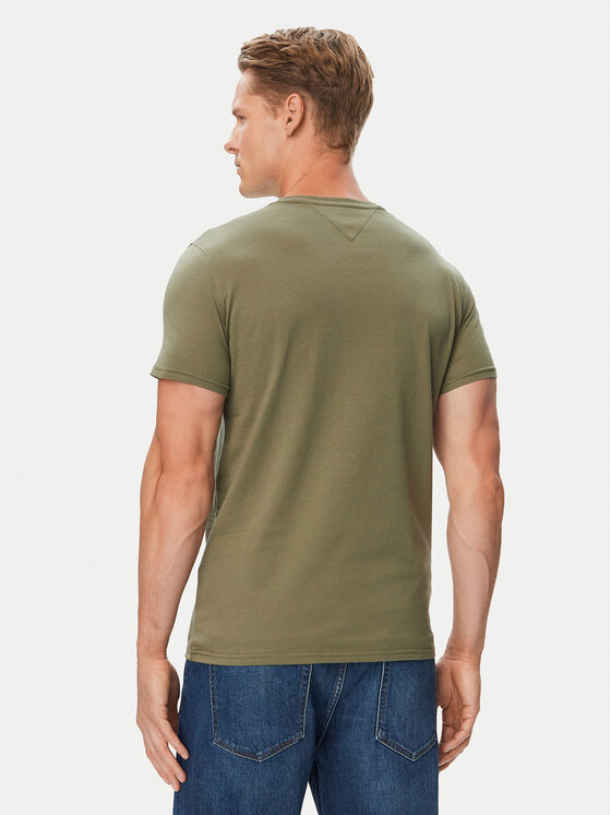Tommy Jeans Tommy Jeans Camiseta DM0DM04411 Verde Slim Fit