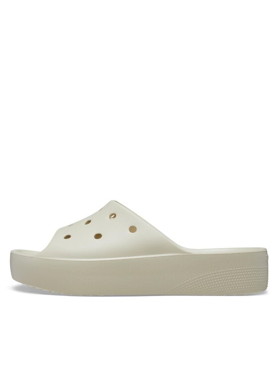 Crocs Iešļūcenes Crocs Classic Platform Slide 208180 Bēšs