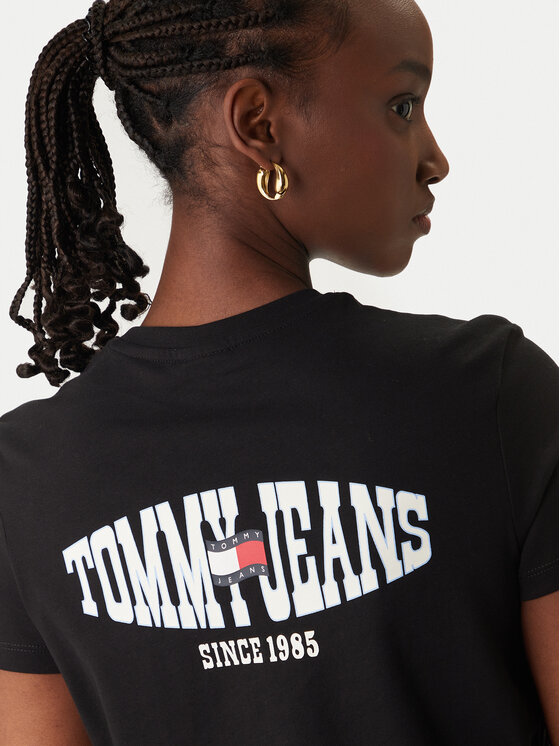 Tommy Jeans Tommy Jeans Camiseta Wavy Flag DW0DW22274 Negro Regular Fit