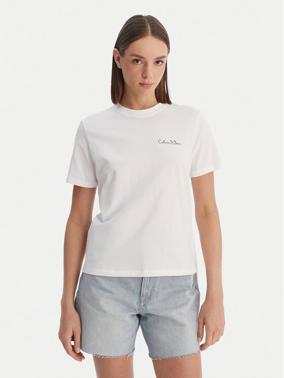 Calvin Klein Calvin Klein Camiseta Calvin Klein-Lv047E809G Yaa LV047E809G Blanco Classic Fit